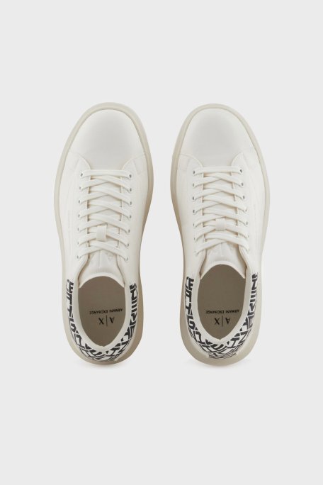 Armani Exchage Logo Detaylı Sneaker Erkek Ayakkabı XUX123 XV761 N480 BEYAZ-SİYAH - 8
