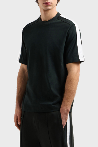 Armani Exchage Logolu % 100 Pamuk Regular Fit Bisiklet Yaka Erkek T Shirt XM000322 AF10361 UB001 KOYU YEŞİL - 1