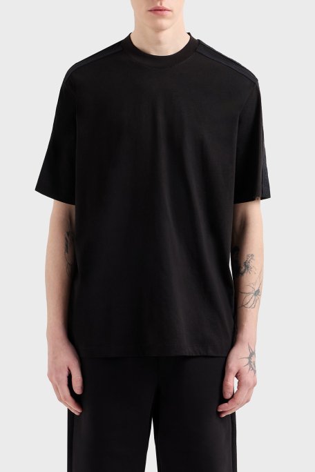 Armani Exchage Logolu % 100 Pamuk Regular Fit Bisiklet Yaka Erkek T Shirt XM000322 AF10361 UC001 SİYAH - 1