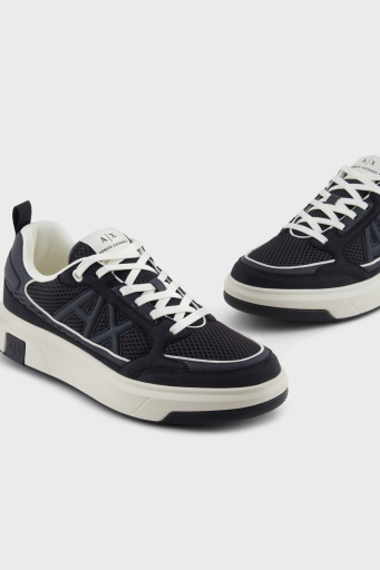 Armani Exchage Logolu File Detaylı Sneaker Erkek Ayakkabı XUX242 XV912 U385 LACİVERT-EKRU - 5