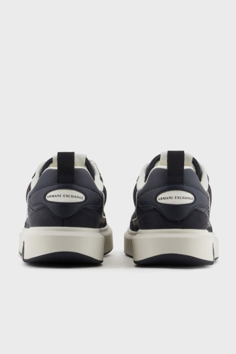 Armani Exchage Logolu File Detaylı Sneaker Erkek Ayakkabı XUX242 XV912 U385 LACİVERT-EKRU - 6