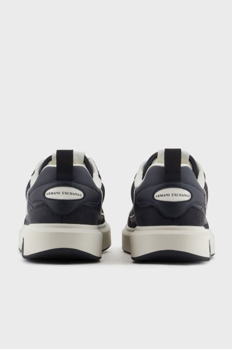 Armani Exchage Logolu File Detaylı Sneaker Erkek Ayakkabı XUX242 XV912 U385 LACİVERT-EKRU - 6