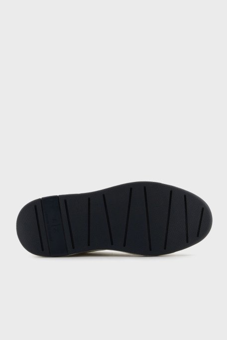 Armani Exchage Logolu File Detaylı Sneaker Erkek Ayakkabı XUX242 XV912 U385 LACİVERT-EKRU - 7