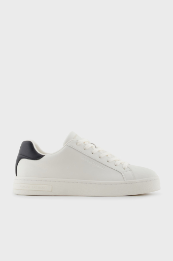 Armani Exchage Logolu Hakiki Deri Sneaker Erkek Ayakkabı XM000141 AF11912 M0017 EKRU-SİYAH - 1