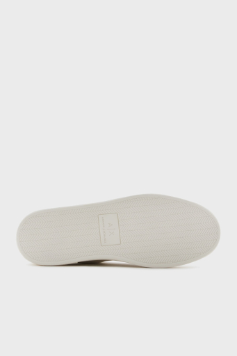 Armani Exchage Logolu Hakiki Deri Sneaker Erkek Ayakkabı XM000141 AF11912 M0017 EKRU-SİYAH - 6