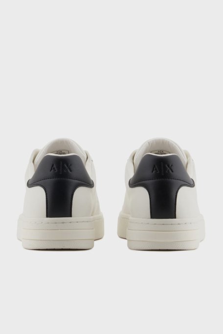 Armani Exchage Logolu Hakiki Deri Sneaker Erkek Ayakkabı XM000141 AF11912 M0017 EKRU-SİYAH - 11
