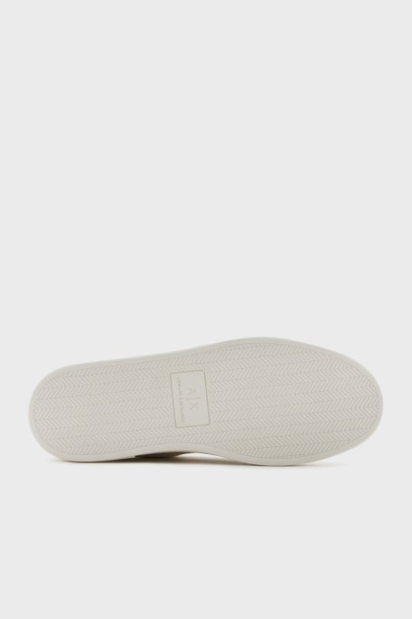 Armani Exchage Logolu Hakiki Deri Sneaker Erkek Ayakkabı XM000141 AF11912 M0017 EKRU-SİYAH - 12