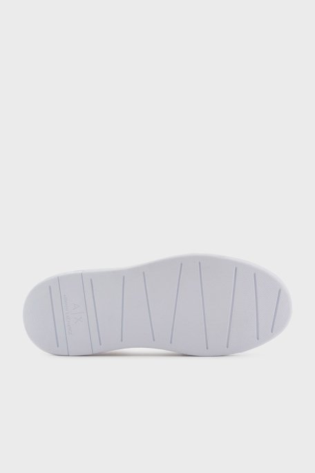Armani Exchage Logolu Hakiki Deri Sneaker Erkek Ayakkabı XUX123 XV534 U648 BEYAZ-LACİVERT - 6