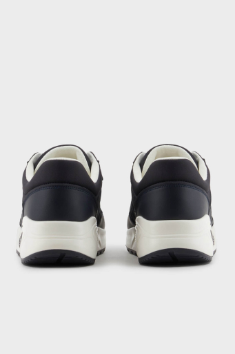 Armani Exchage Logolu Kalın Taban Sneaker Erkek Ayakkabı XUX239 XV909 U385 LACİVERT-EKRU - 5
