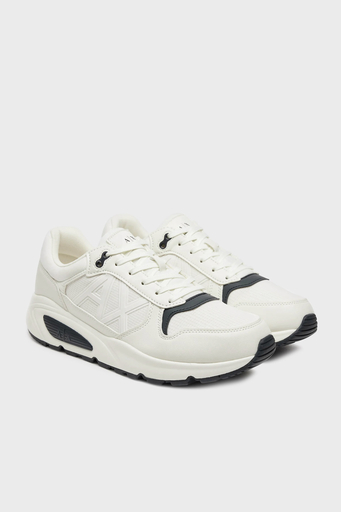 Armani Exchage Logolu Kalın Tabanlı Sneaker Erkek Ayakkabı XUX239 XV909 U384 BEYAZ - 2