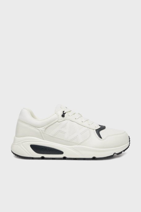 Armani Exchage Logolu Kalın Tabanlı Sneaker Erkek Ayakkabı XUX239 XV909 U384 BEYAZ - 7