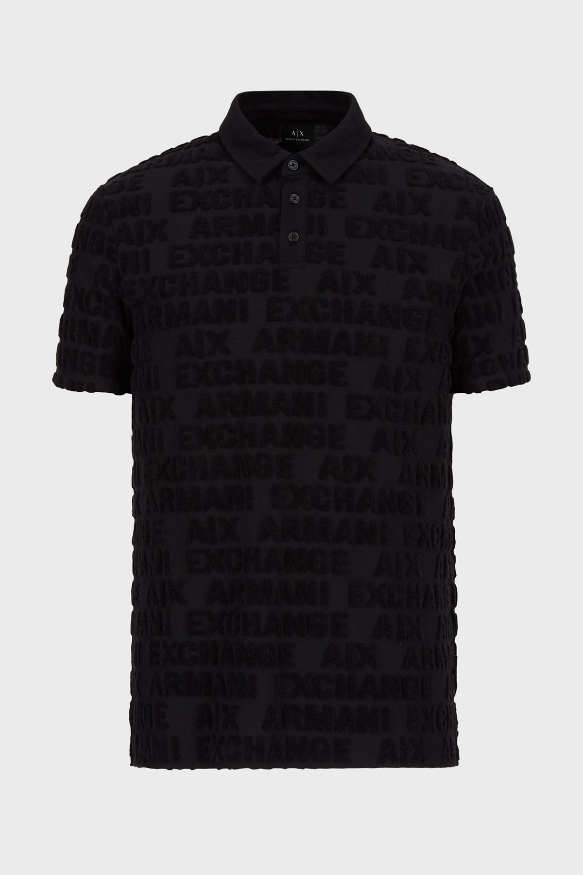 Armani Exchage Logolu Pamuklu Regular Fit T Shirt Erkek Polo 6KZFAA ZJ5RZ 1200 SİYAH
