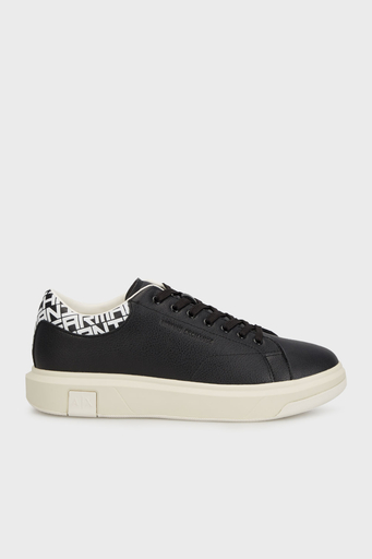 Armani Exchage Logolu Sneaker Erkek Ayakkabı XUX123 XV761 N814 SİYAH-BEYAZ - 1