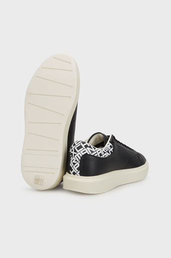 Armani Exchage Logolu Sneaker Erkek Ayakkabı XUX123 XV761 N814 SİYAH-BEYAZ - 5