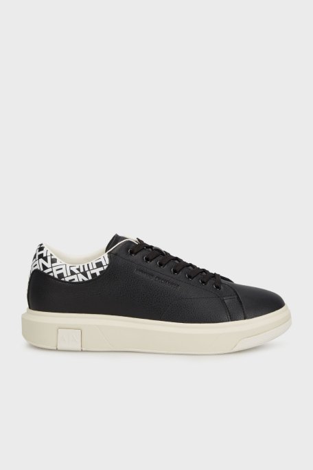 Armani Exchage Logolu Sneaker Erkek Ayakkabı XUX123 XV761 N814 SİYAH-BEYAZ - 6