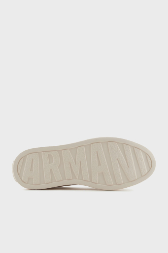 Armani Exchage Logolu Süet Detaylı Kalın Taban Sneaker Erkek Ayakkabı XUX262 XV955 00002 SİYAH - 11