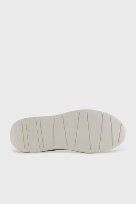 Armani Exchage Logolu Süet Karışımlı Sneaker Erkek Ayakkabı XUX254 XV950 U388 EKRU-LACİVERT - 6