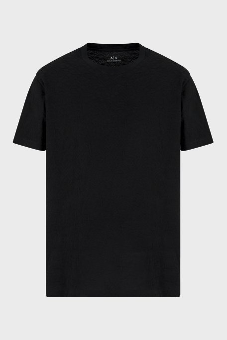 Armani Exchage Pamuklu Kabartmalı Logo Baskılı Regular Fit Bisiklet Yaka Erkek T Shirt XM000478 AF10337 FC013 SİYAH - 5