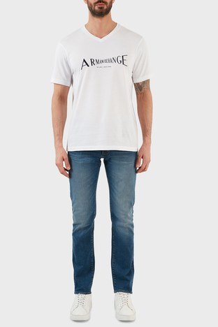 Armani Exchange - Armani Exchage Pamuklu Normal Bel Slim Fit J13 Jeans Erkek Kot Pantolon 6KZJ13 Z1P4Z 1500 MAVİ