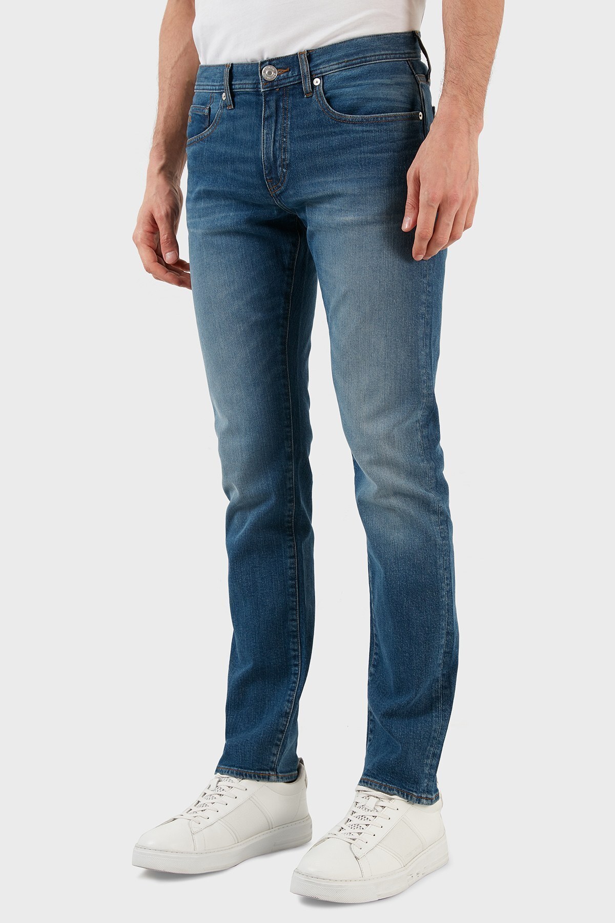 Armani Exchage Pamuklu Normal Bel Slim Fit J13 Jeans Erkek Kot Pantolon 6KZJ13 Z1P4Z 1500 MAVİ