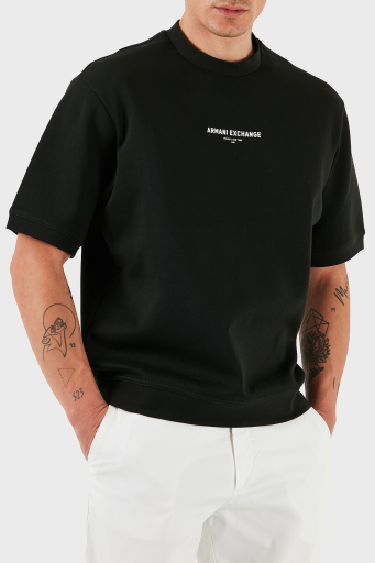 Armani Exchage Streç Pamuklu Regular Fit Bisiklet Yaka Erkek T Shirt XM000290 AF10818 UB001 SİYAH - 4
