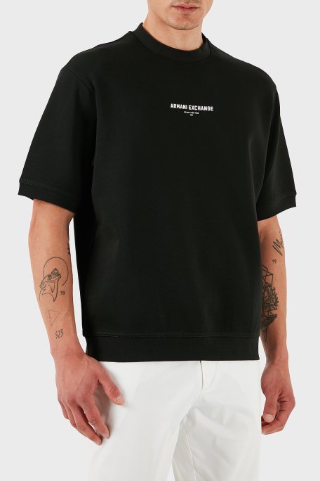 Armani Exchage Streç Pamuklu Regular Fit Bisiklet Yaka Erkek T Shirt XM000290 AF10818 UB001 SİYAH - 1