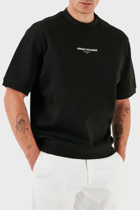 Armani Exchage Streç Pamuklu Regular Fit Bisiklet Yaka Erkek T Shirt XM000290 AF10818 UB001 SİYAH - 4