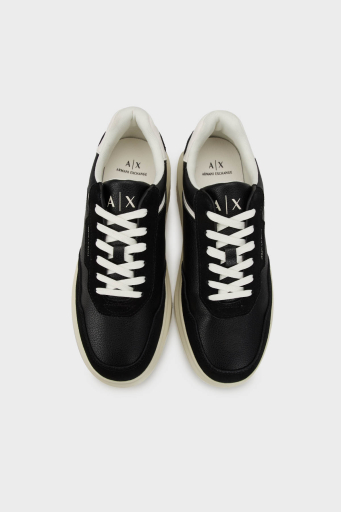 Armani Exchage Süet Detaylı Sneaker Erkek Ayakkabı XUX254 XV950 K001 SİYAH - 4