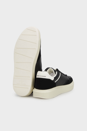 Armani Exchage Süet Detaylı Sneaker Erkek Ayakkabı XUX254 XV950 K001 SİYAH - 5