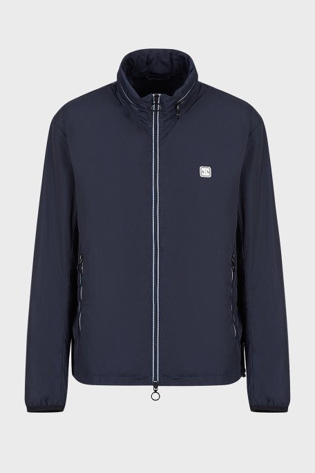Armani Exchance Rüzgar Geçirmez Regular Fit Gizli Kapüşonlu Dik Yaka Erkek Ceket 8NZB07 ZNWFZ 15BA LACİVERT - 6