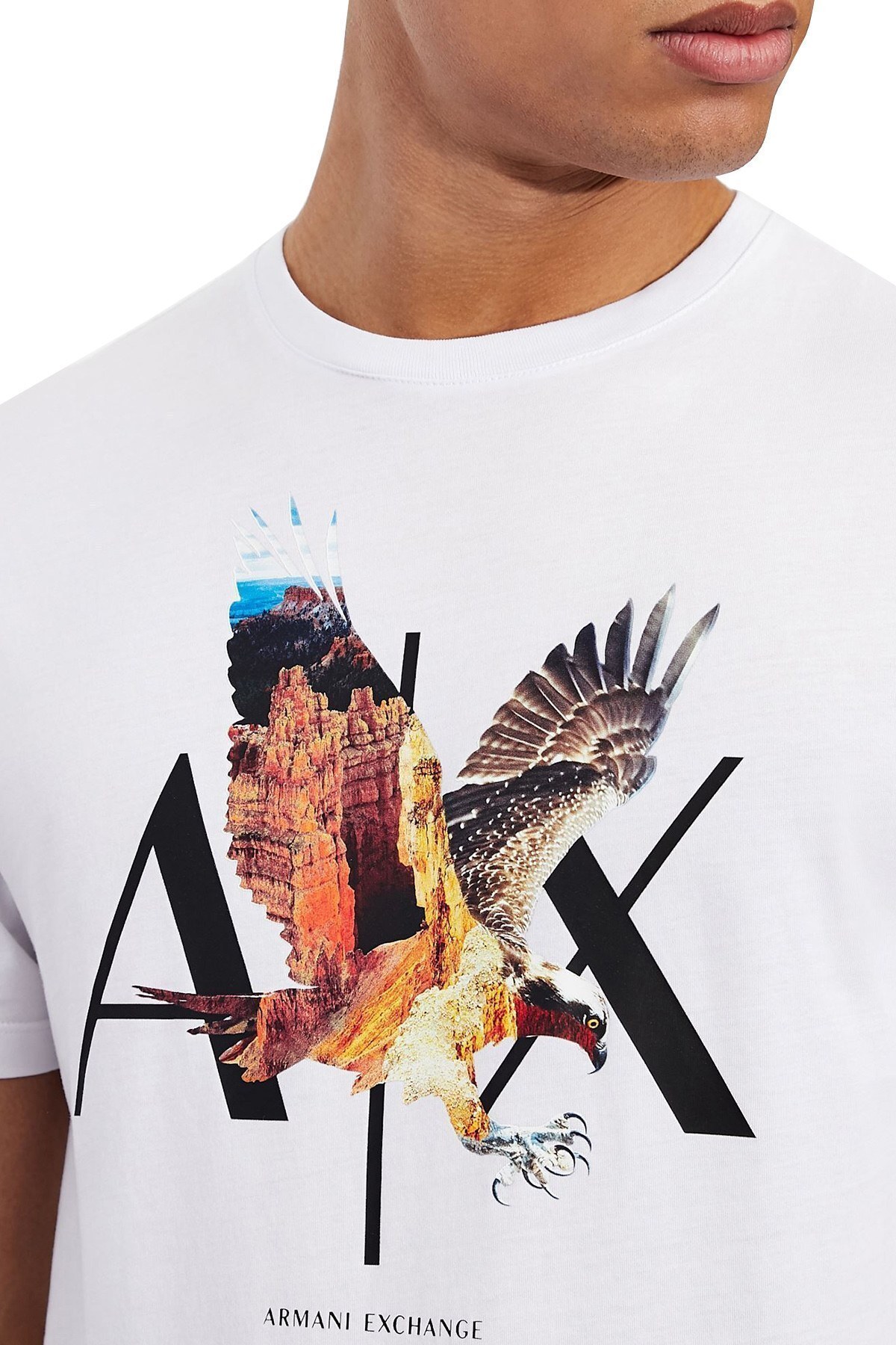 Armani Exchange Erkek T Shirt 3KZTNE ZJH4Z 1100 BEYAZ