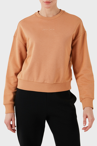 Armani Exchange % 100 Pamuk Regular Fit Bisiklet Yaka Bayan Sweat 6DYM70 YJEEZ 1788 Tarçın - 1