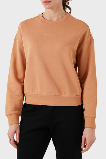 Armani Exchange % 100 Pamuk Regular Fit Bisiklet Yaka Bayan Sweat 6DYM70 YJEEZ 1788 Tarçın - 3
