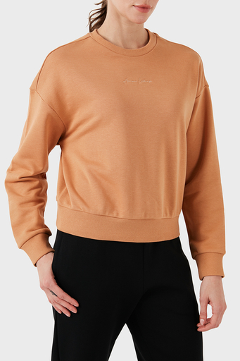 Armani Exchange % 100 Pamuk Regular Fit Bisiklet Yaka Bayan Sweat 6DYM70 YJEEZ 1788 Tarçın - 4