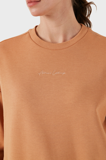Armani Exchange % 100 Pamuk Regular Fit Bisiklet Yaka Bayan Sweat 6DYM70 YJEEZ 1788 Tarçın - 5