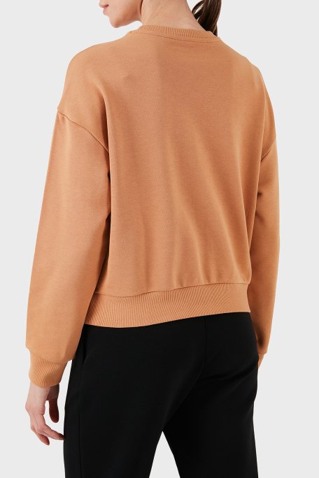Armani Exchange % 100 Pamuk Regular Fit Bisiklet Yaka Bayan Sweat 6DYM70 YJEEZ 1788 Tarçın - 3