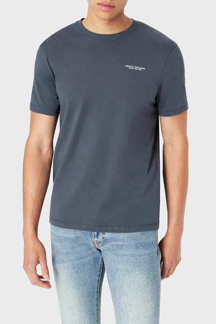 Armani Exchange - Armani Exchange % 100 Pamuk Regular Fit Bisiklet Yaka Erkek T Shirt 8NZT91 Z8H4Z 1536 LACİVERT