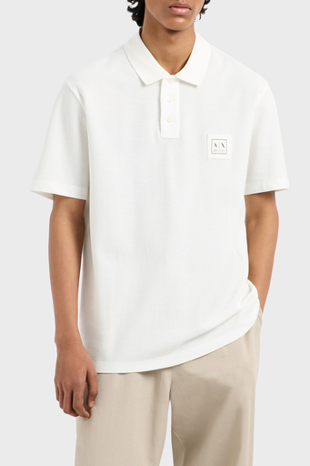 Armani Exchange % 100 Pamuk Regular Fit Düğmeli Erkek Polo Yaka T Shirt XM000356 AF12758 U0009 BEYAZ - 1