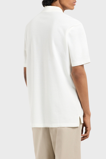 Armani Exchange % 100 Pamuk Regular Fit Düğmeli Erkek Polo Yaka T Shirt XM000356 AF12758 U0009 BEYAZ - 2