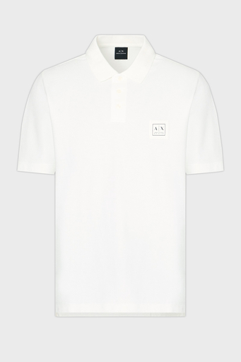 Armani Exchange % 100 Pamuk Regular Fit Düğmeli Erkek Polo Yaka T Shirt XM000356 AF12758 U0009 BEYAZ - 5
