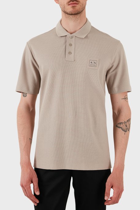 Armani Exchange % 100 Pamuk Regular Fit Düğmeli Erkek Polo Yaka T Shirt XM000356 AF12758 U6154 GRİ - 1