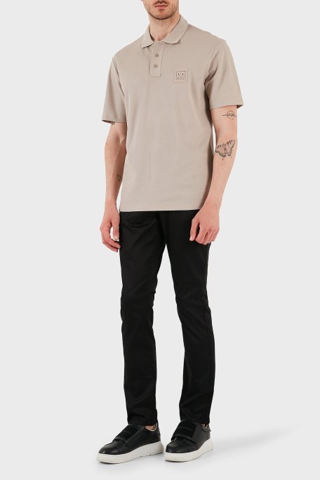 Armani Exchange % 100 Pamuk Regular Fit Düğmeli Erkek Polo Yaka T Shirt XM000356 AF12758 U6154 GRİ - 2