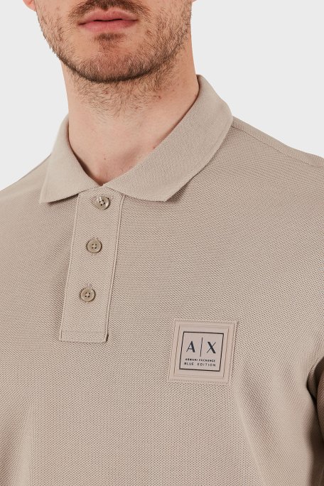 Armani Exchange % 100 Pamuk Regular Fit Düğmeli Erkek Polo Yaka T Shirt XM000356 AF12758 U6154 GRİ - 5