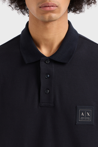 Armani Exchange % 100 Pamuk Regular Fit Düğmeli Erkek Polo Yaka T Shirt XM000356 AF12758 UB101 LACİVERT - 4