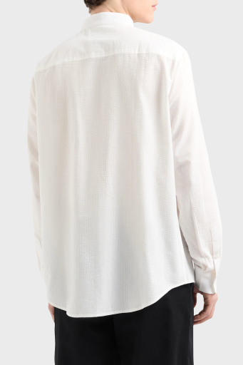 Armani Exchange % 100 Pamuk Regular Fit Erkek Gömlek XM000429 AF13141 U0009 BEYAZ - 2
