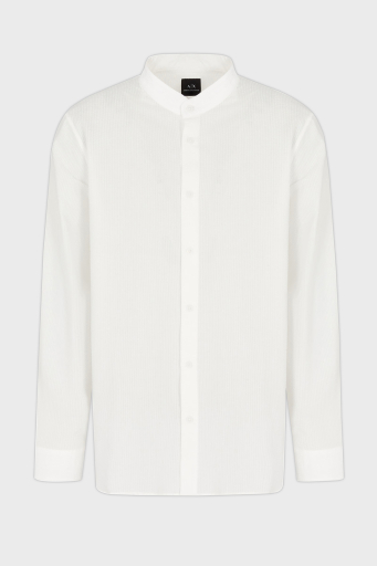 Armani Exchange % 100 Pamuk Regular Fit Erkek Gömlek XM000429 AF13141 U0009 BEYAZ - 5