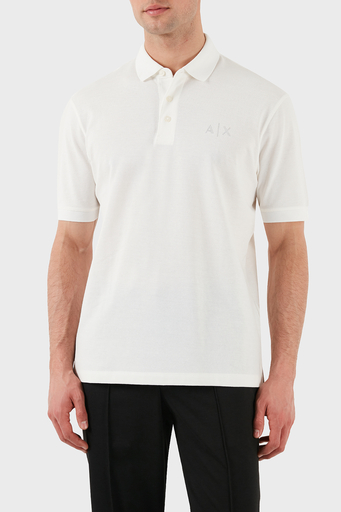 Armani Exchange % 100 Pamuk Regular Fit Erkek Polo Yaka T Shirt XM000330 AF10366 U0009 BEYAZ - 1