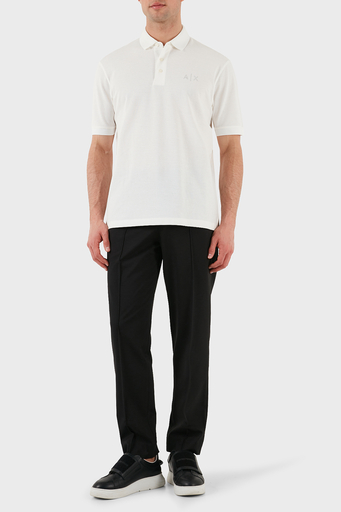 Armani Exchange % 100 Pamuk Regular Fit Erkek Polo Yaka T Shirt XM000330 AF10366 U0009 BEYAZ - 3