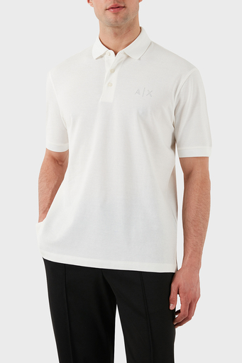 Armani Exchange % 100 Pamuk Regular Fit Erkek Polo Yaka T Shirt XM000330 AF10366 U0009 BEYAZ - 4