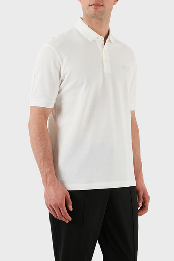 Armani Exchange % 100 Pamuk Regular Fit Erkek Polo Yaka T Shirt XM000330 AF10366 U0009 BEYAZ - 5